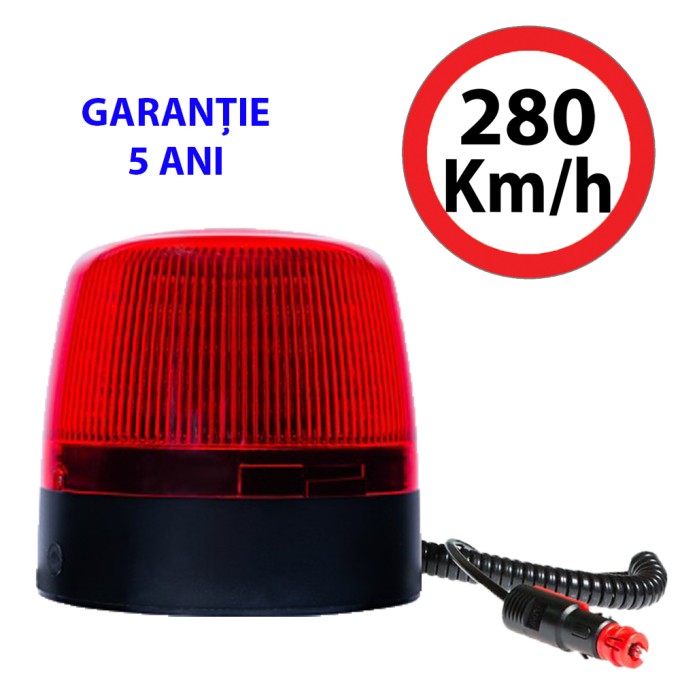 Girofar LED Magnetic 12-24V 24 LED-uri de 3W 5 ani Garantie